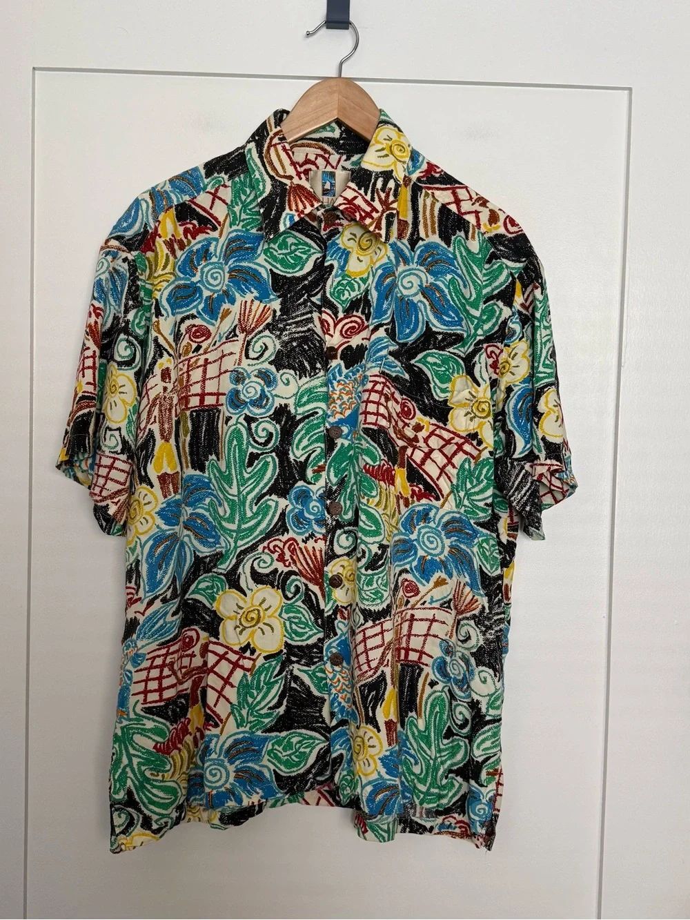 Kahala Hawaiian Shirt Mens Sz L Floral Short Sleeve Button Up Resort Tropical
